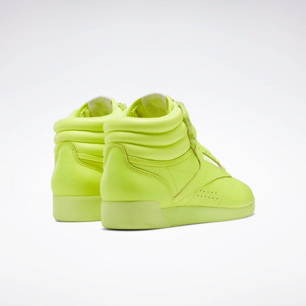 Reebok Freestyle Hi Shoes Gul Gul Hvite | XVGCWZ-283