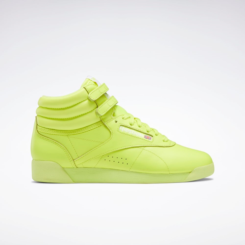 Reebok Freestyle Hi Shoes Gul Gul Hvite | XVGCWZ-283