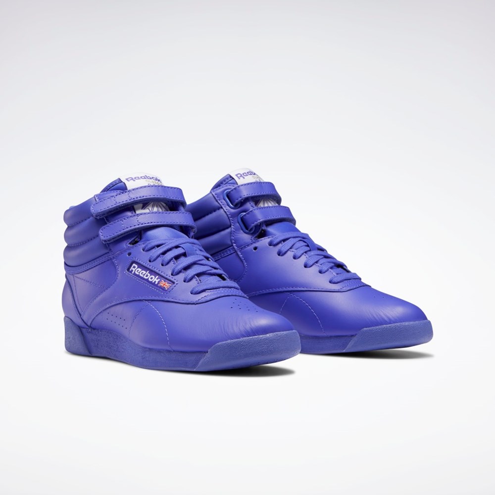 Reebok Freestyle Hi Shoes Lilla Lilla Hvite | UBZNFS-013