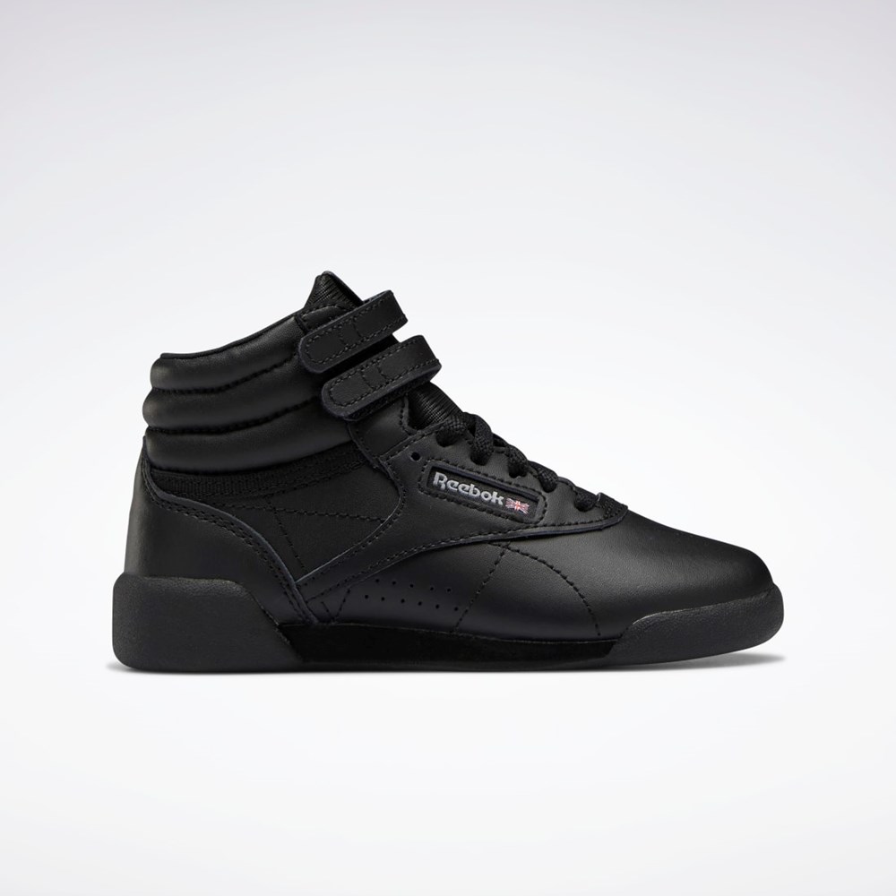 Reebok Freestyle Hi Shoes - Preschool Svarte Svarte Grå | MNKBIS-237