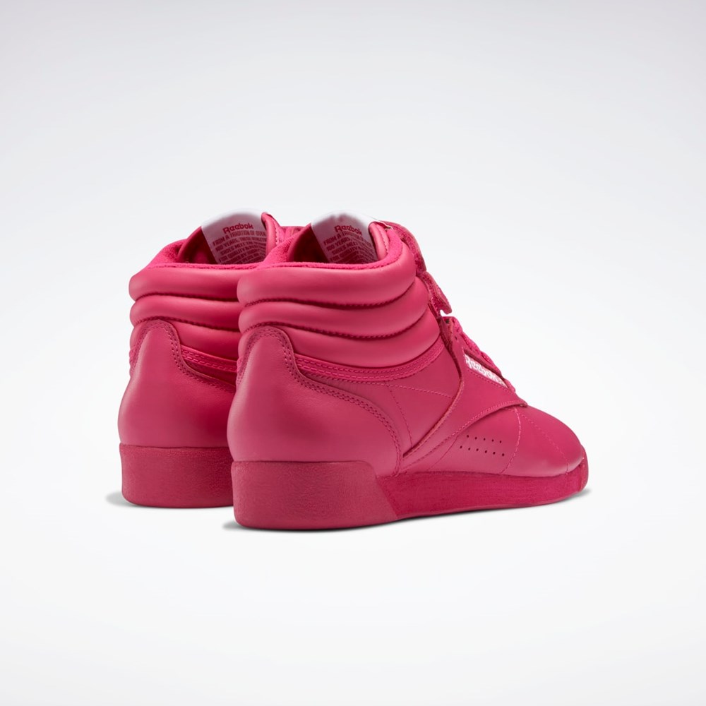 Reebok Freestyle Hi Shoes Rosa Rosa Hvite | NUPGQJ-659