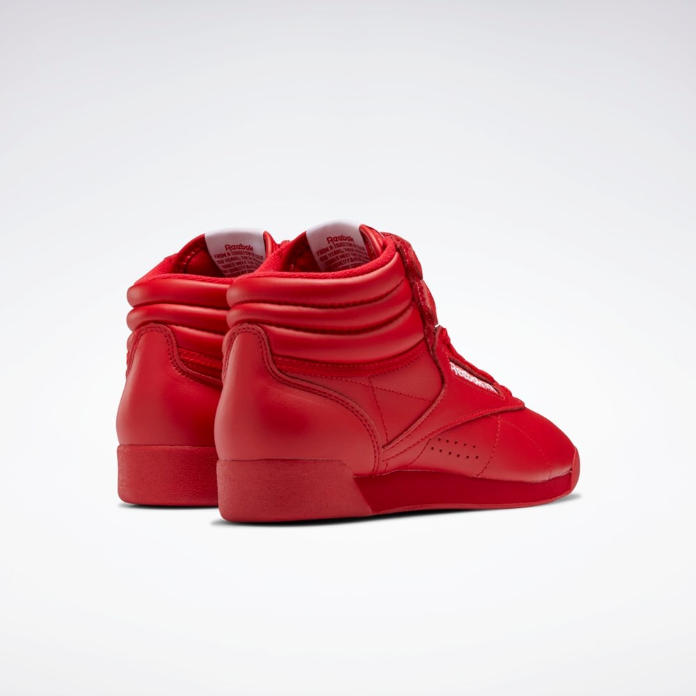 Reebok Freestyle Hi Shoes Rød Rød Hvite | ZFAPTR-026