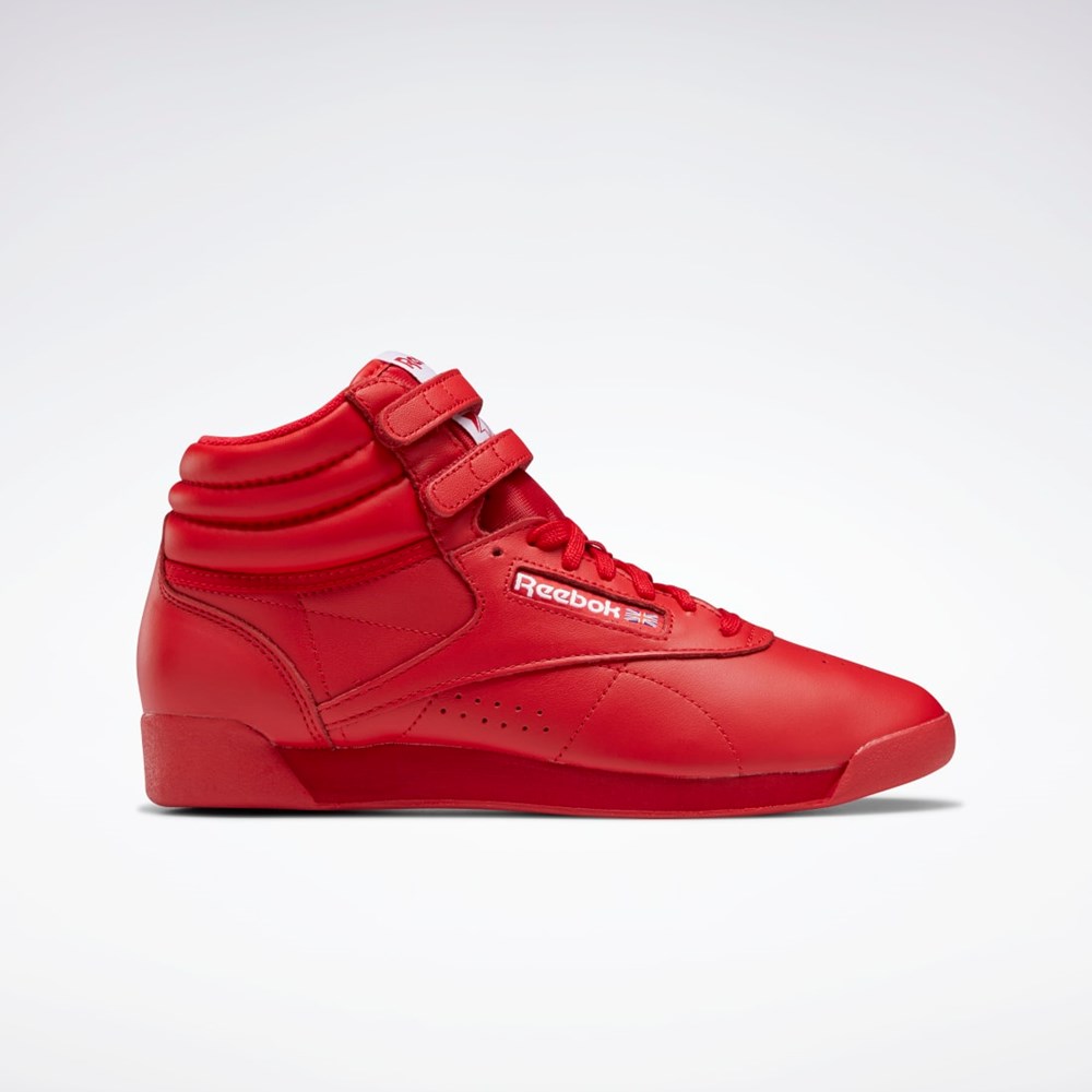 Reebok Freestyle Hi Shoes Rød Rød Hvite | ZFAPTR-026