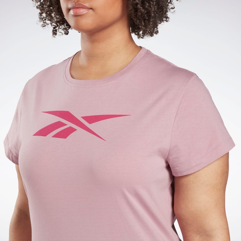 Reebok Grafiske Vector T-Shirt (Plus Size) Infused Lilac | MDCXIT-035