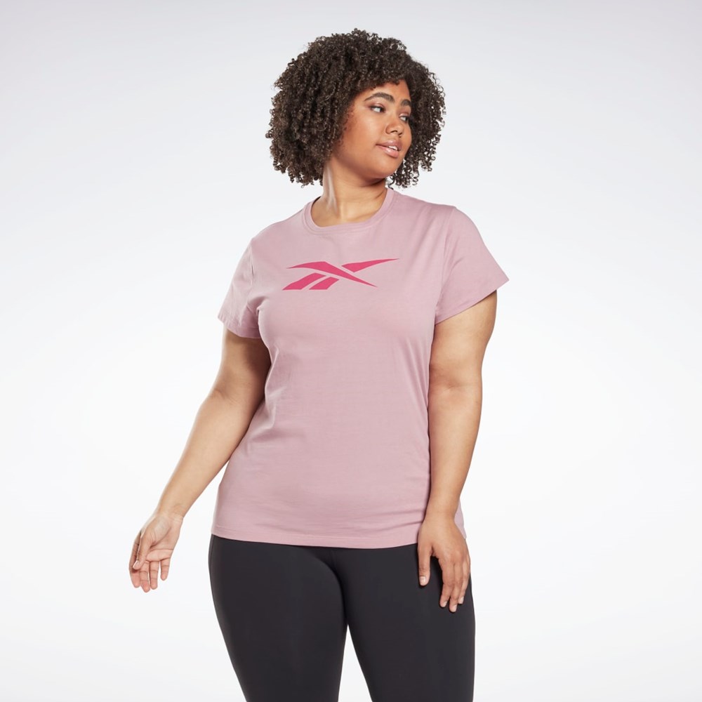 Reebok Grafiske Vector T-Shirt (Plus Size) Infused Lilac | MDCXIT-035