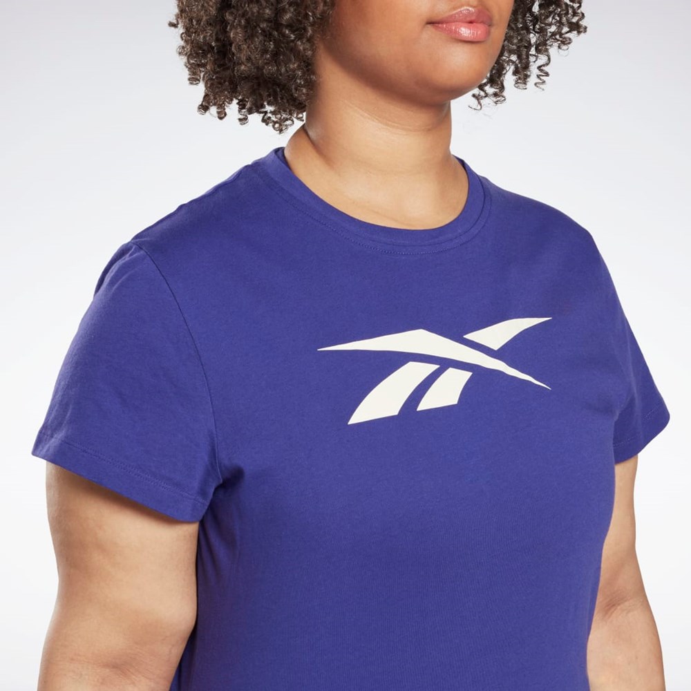 Reebok Grafiske Vector T-Shirt (Plus Size) Lilla | PCKQYU-862