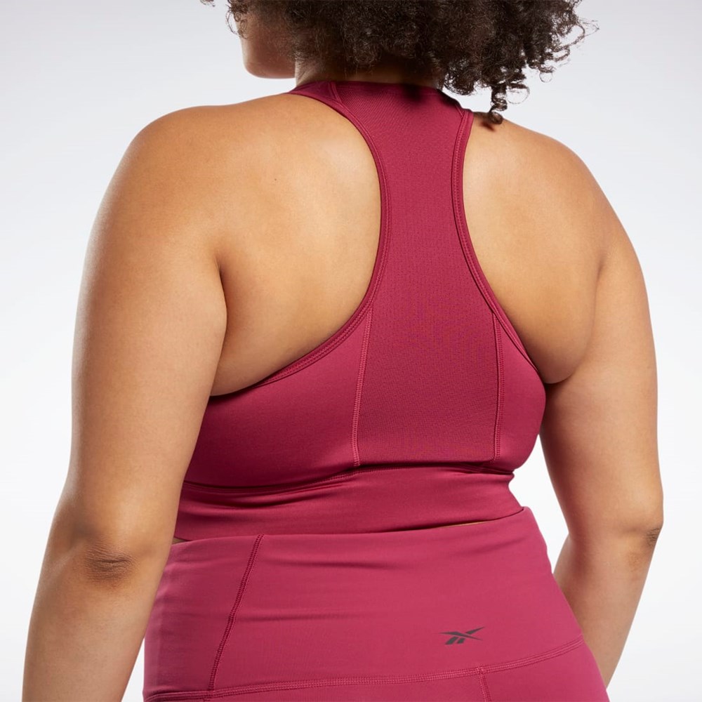 Reebok Jogge Essentials Sports Bra (Plus Size) Punch Berry | HFYNMC-826