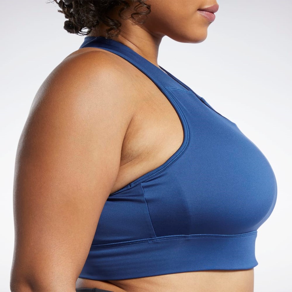 Reebok Jogge Essentials Sports Bra (Plus Size) Blå | XKJAVH-471