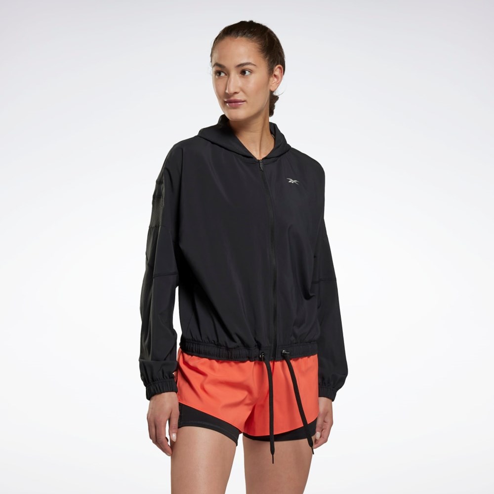 Reebok Jogge Jacket Svarte | KNWYLQ-049