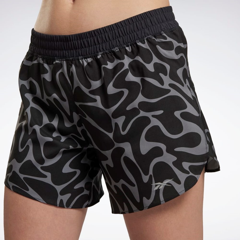 Reebok Jogge Printed Shorts Svarte | UYMAIE-632