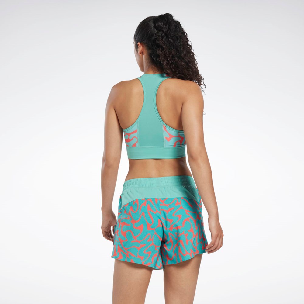 Reebok Jogge Printed Sports Bra Semi Classic Teal | ENXWDH-678