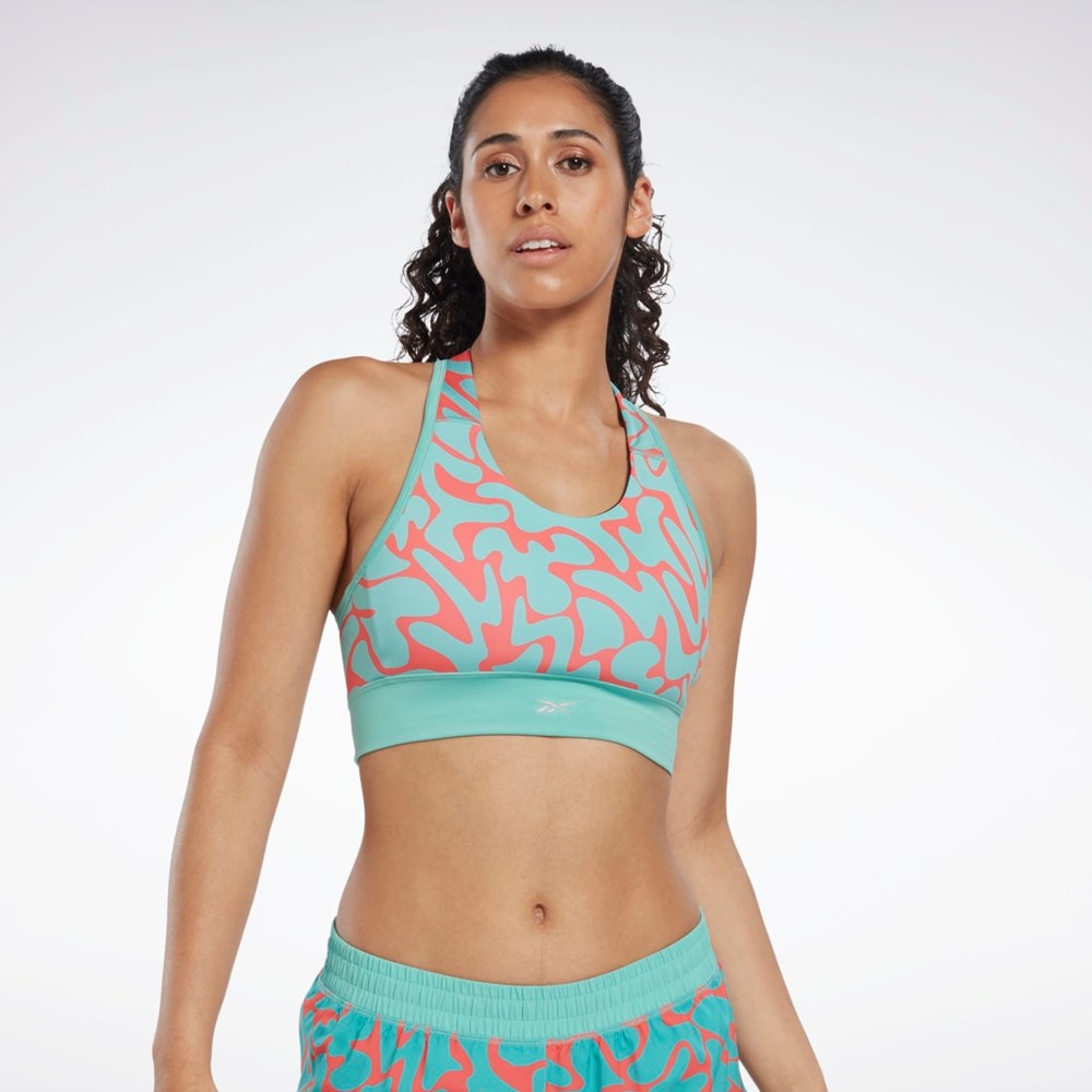 Reebok Jogge Printed Sports Bra Semi Classic Teal | ENXWDH-678