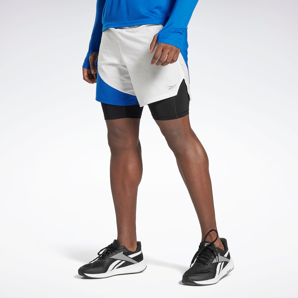 Reebok Jogge Two-in-One Shorts Blå | FRNQXD-804