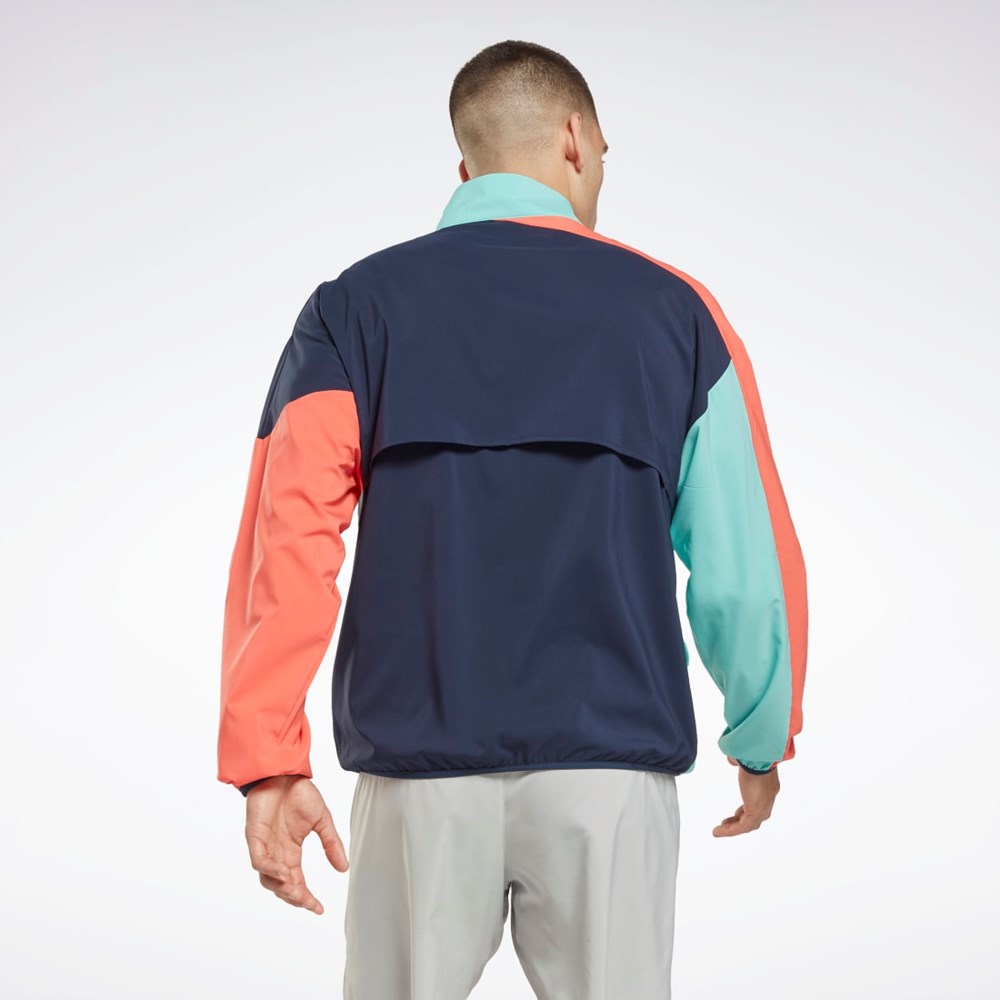 Reebok Jogge Woven Vind Jacket Semi Classic Teal | QDISHB-346