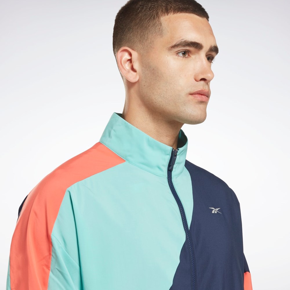 Reebok Jogge Woven Vind Jacket Semi Classic Teal | QDISHB-346