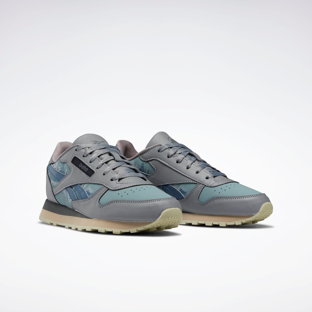 Reebok Jurassic World Classic Leather Shoes - Grade School Grå Blå | APGLEK-075