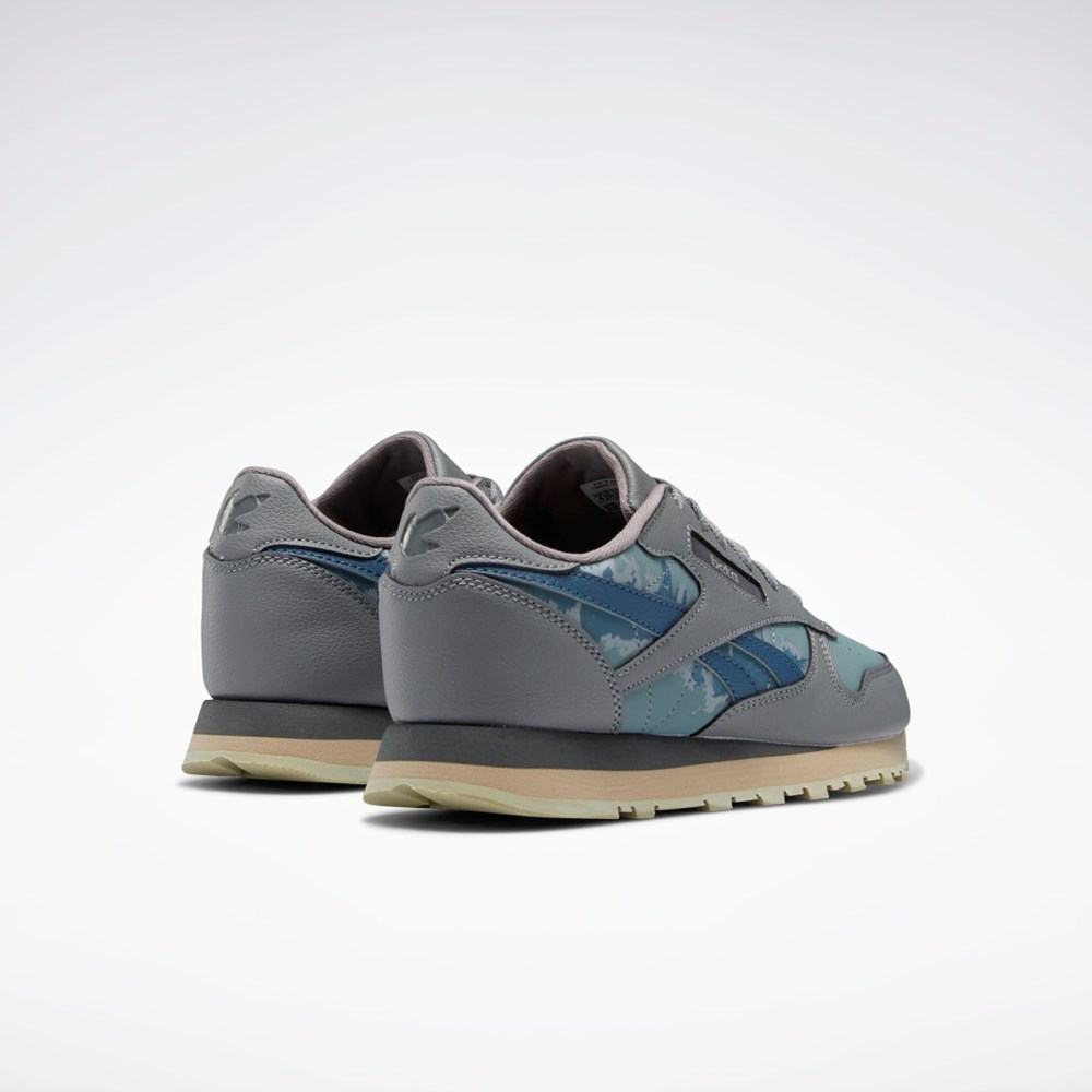 Reebok Jurassic World Classic Leather Shoes - Grade School Grå Blå | APGLEK-075