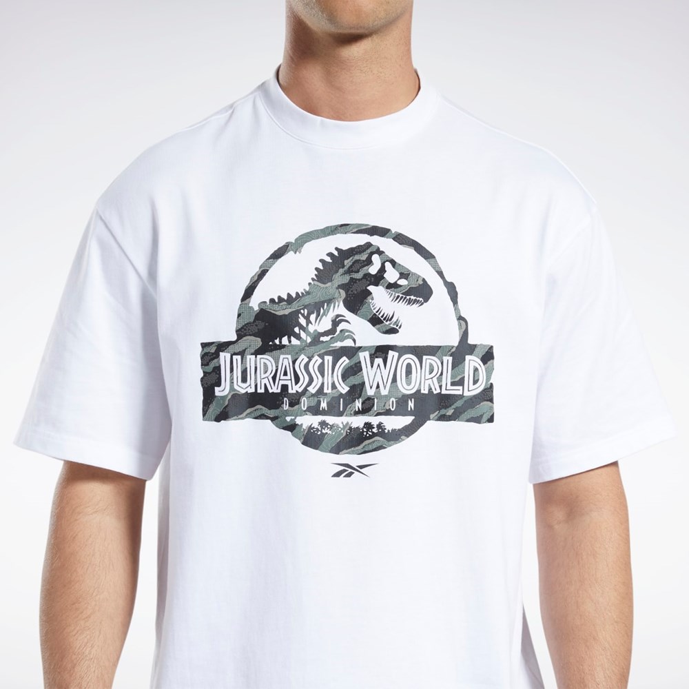 Reebok Jurassic World T-Shirt Hvite | OMNWDJ-164