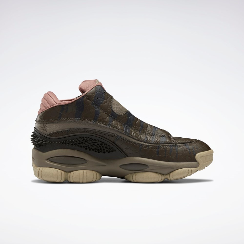 Reebok Jurassic World The Answer DMX Basketball Shoes Stone / Cliff Stone / Parched Earth | QATYZB-854