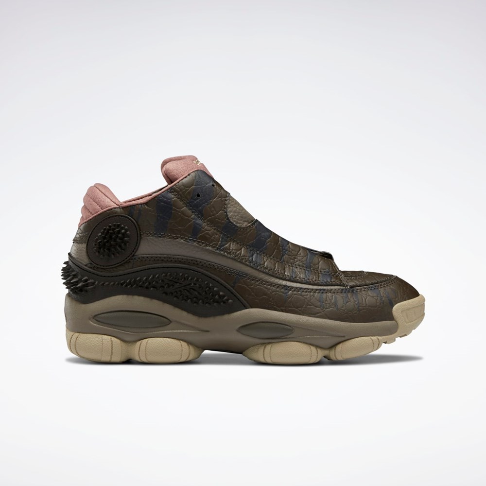 Reebok Jurassic World The Answer DMX Basketball Shoes Stone / Cliff Stone / Parched Earth | QATYZB-854