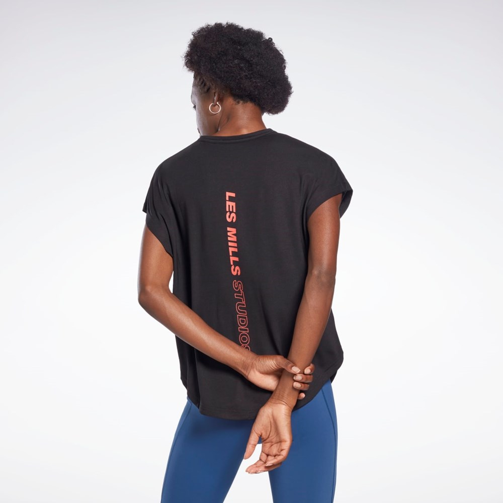 Reebok Les Mills® ACTIVCHILL+DREAMBLEND T-Shirt Svarte | JPTDXO-912