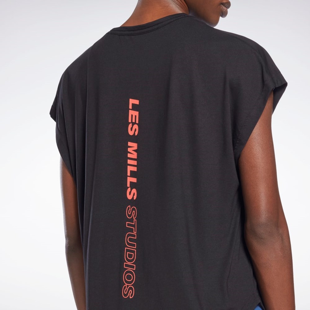 Reebok Les Mills® ACTIVCHILL+DREAMBLEND T-Shirt Svarte | JPTDXO-912