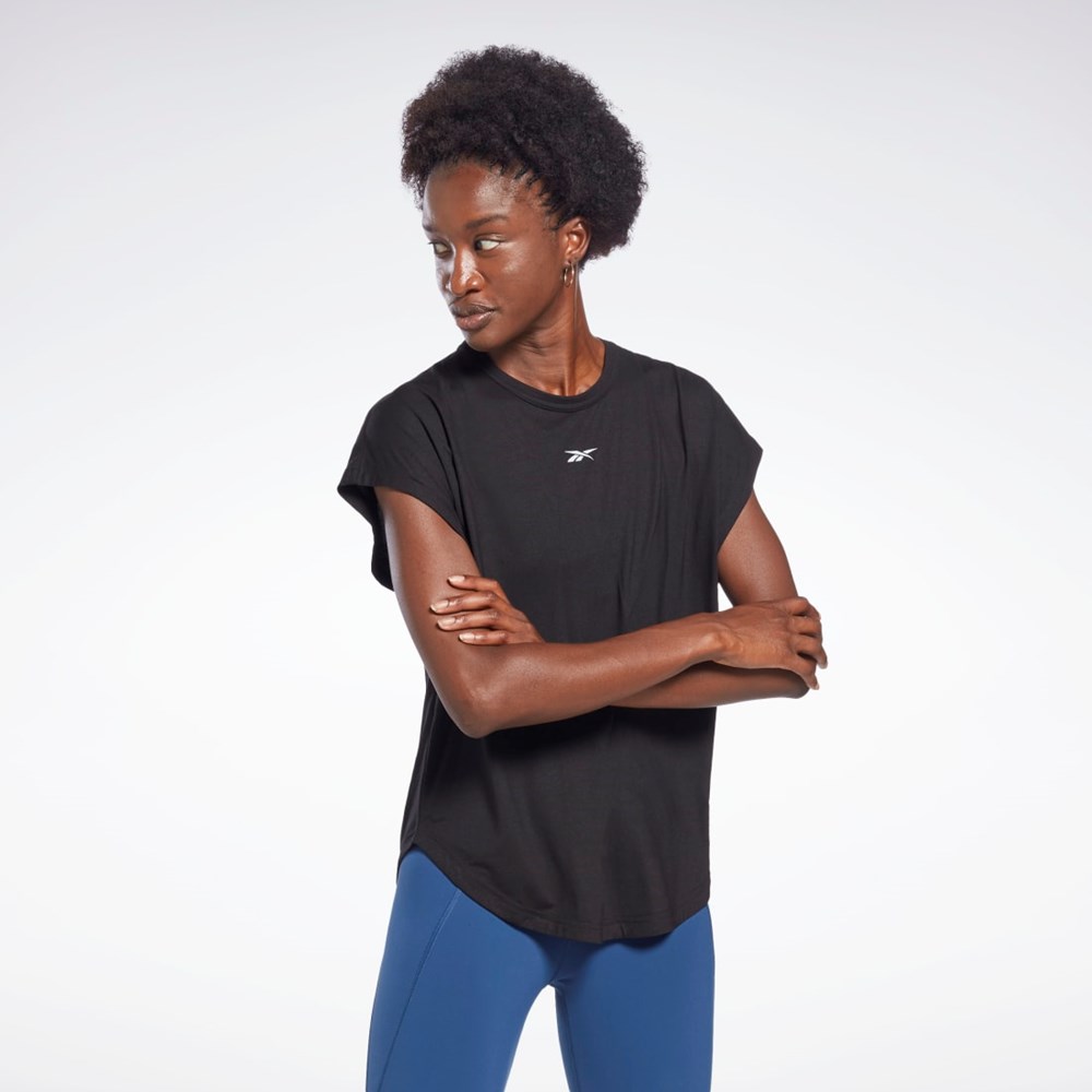 Reebok Les Mills® ACTIVCHILL+DREAMBLEND T-Shirt Svarte | JPTDXO-912