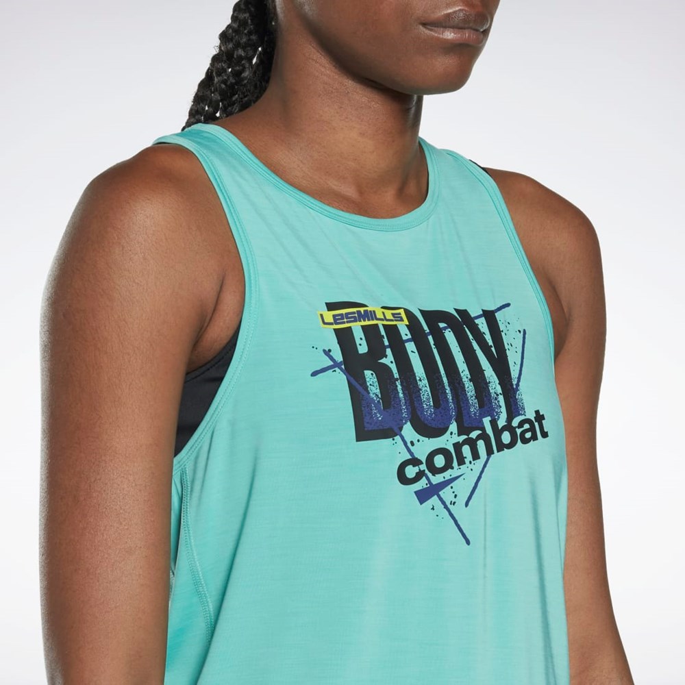 Reebok Les Mills® BodyCombat® ACTIVCHILL Grafiske Tank Top Semi Classic Teal | IRPQAW-895