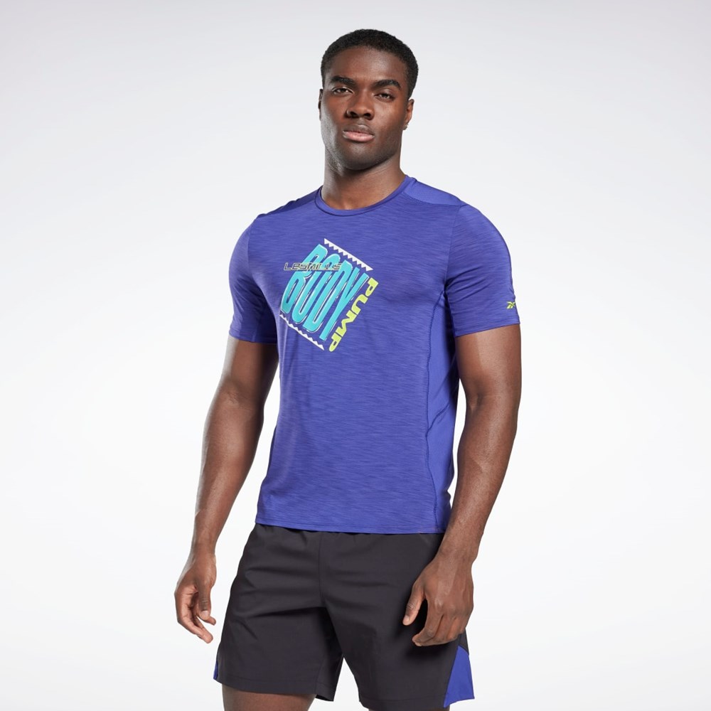 Reebok Les Mills® BodyPump® ACTIVCHILL Athlete T-Shirt Lilla | LHUSJF-374