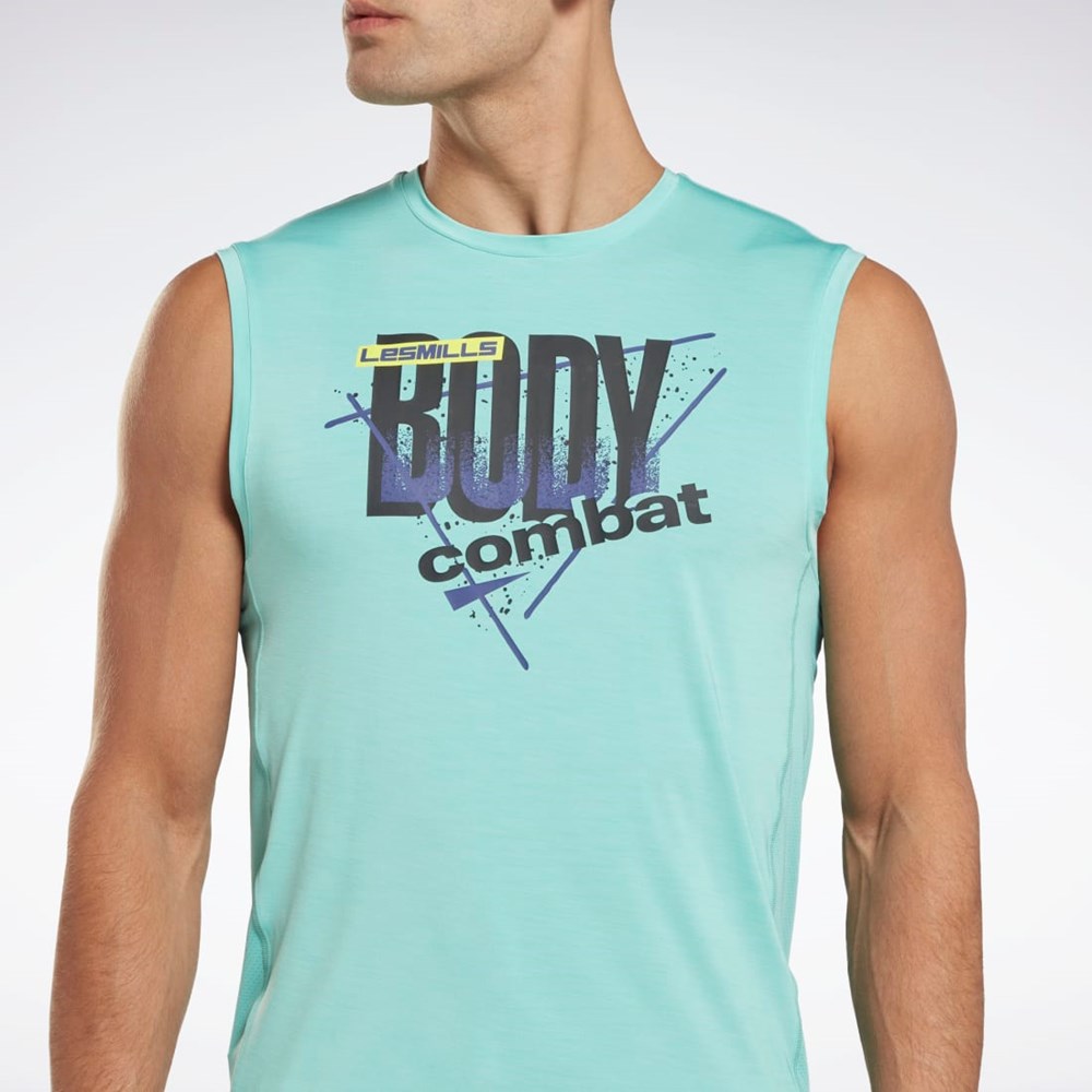 Reebok Les Mills® BodyPump® Activchill Tank Top Semi Classic Teal | BCVXOQ-925