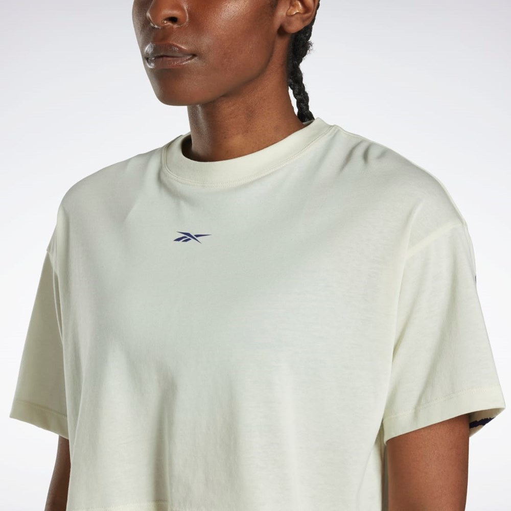 Reebok Les Mills® Crop T-Shirt Hvite | JIBMYH-624