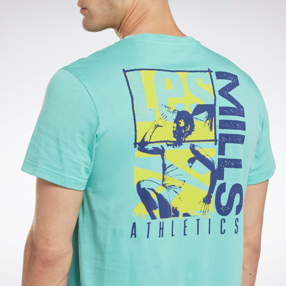 Reebok Les Mills® Grafiske T-Shirt Semi Classic Teal | BYJOUA-410