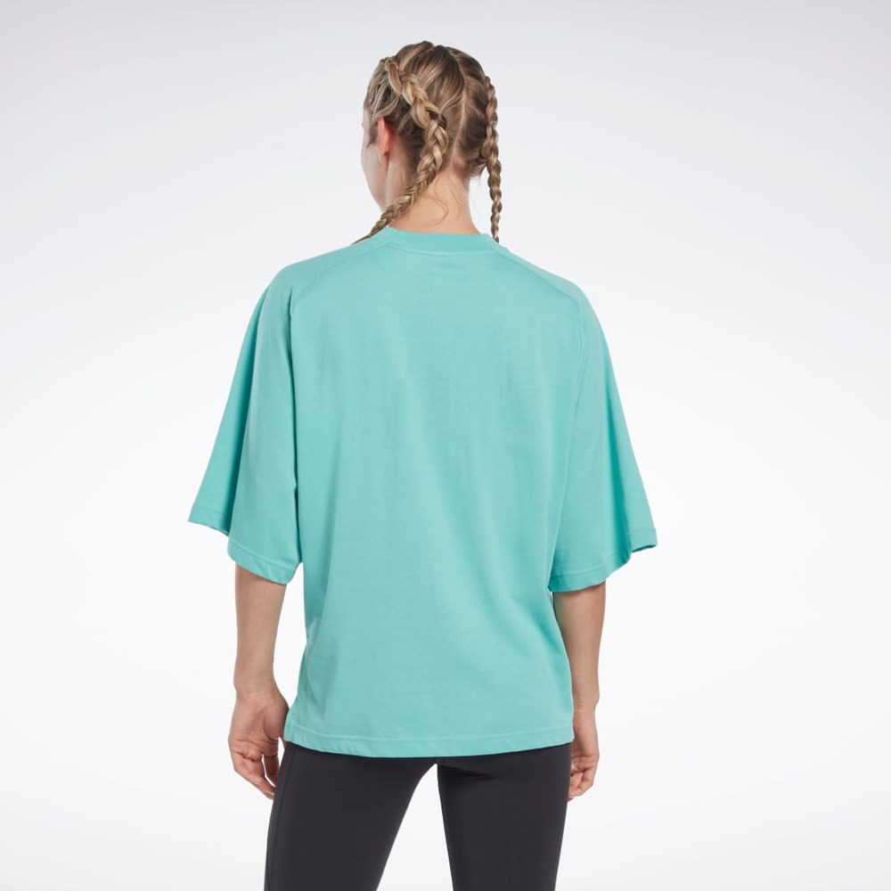 Reebok Les Mills® Layering T-Shirt Semi Classic Teal | CRFLYA-850