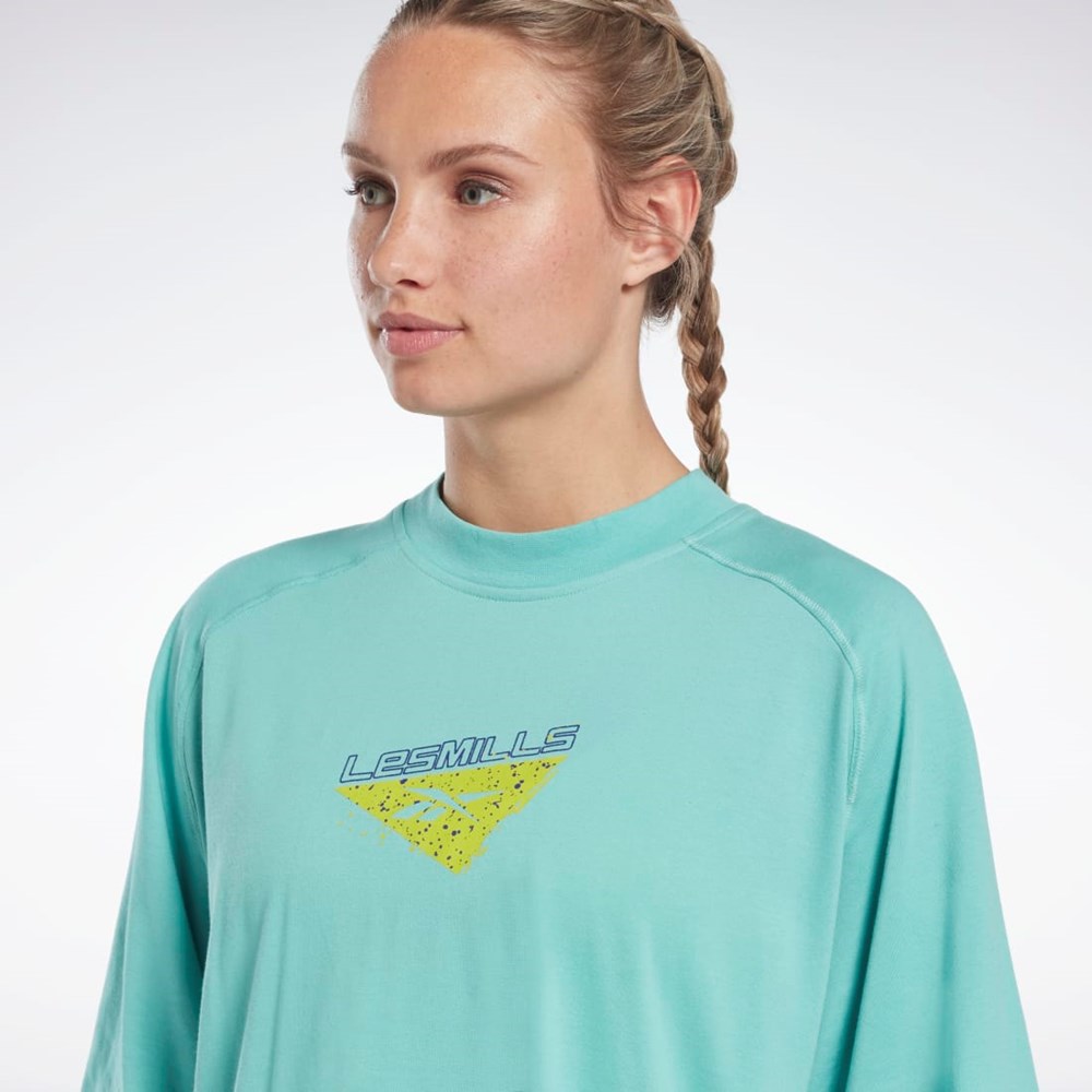 Reebok Les Mills® Layering T-Shirt Semi Classic Teal | CRFLYA-850