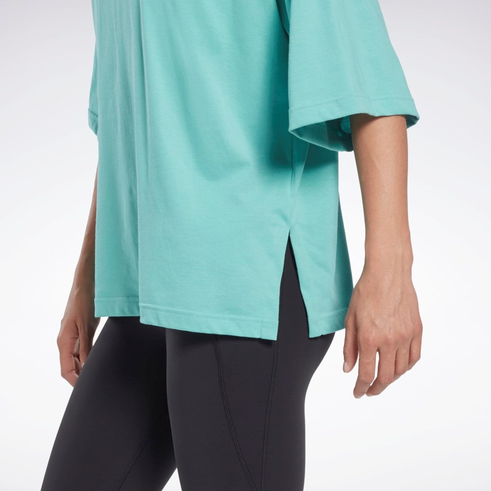 Reebok Les Mills® Layering T-Shirt Semi Classic Teal | CRFLYA-850