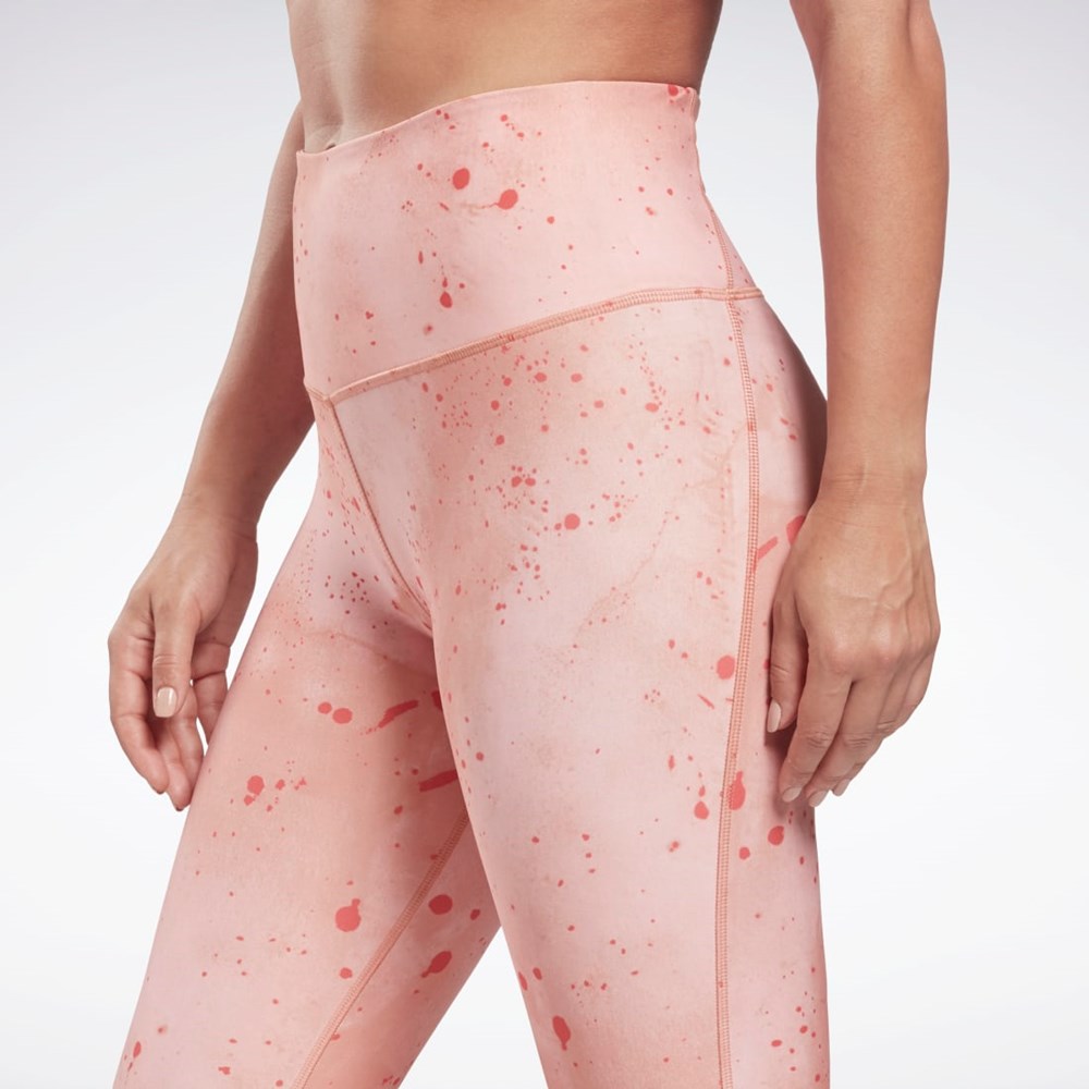 Reebok Les Mills® Lux Bold High-Waisted Printed Tights Korall | RQSUTN-619