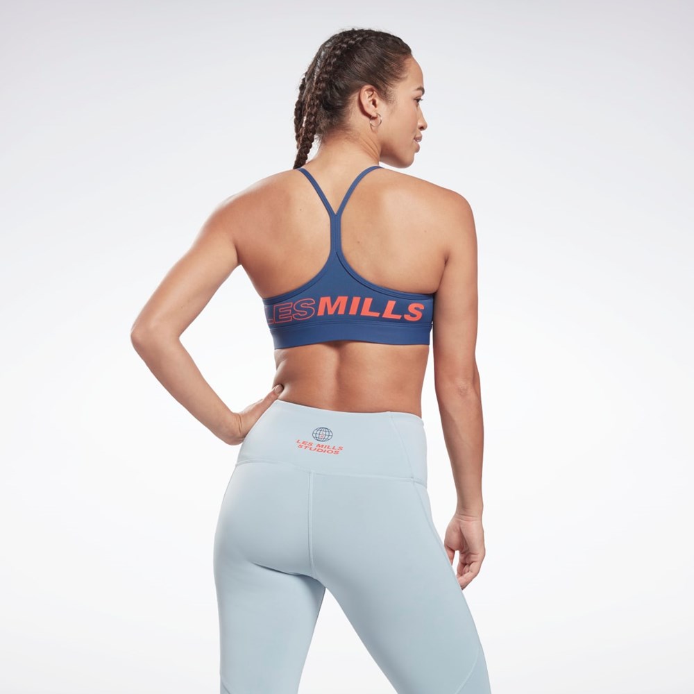 Reebok Les Mills® Lux Mager Medium-Support Sports Bra Blå | RUFKIE-062