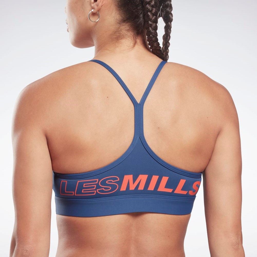 Reebok Les Mills® Lux Mager Medium-Support Sports Bra Blå | RUFKIE-062