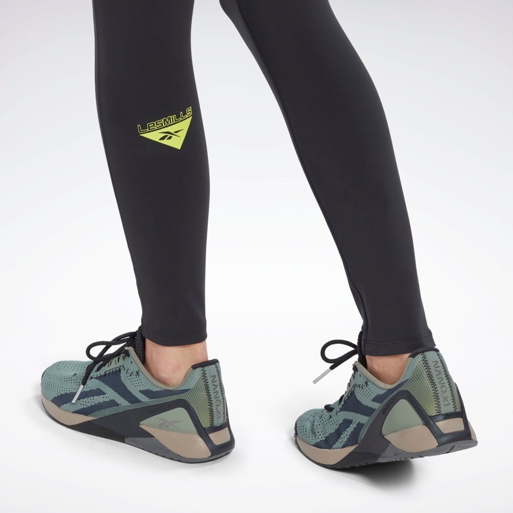 Reebok Les Mills® Lux Vector Grafiske Leggings Svarte | DEKIFT-841