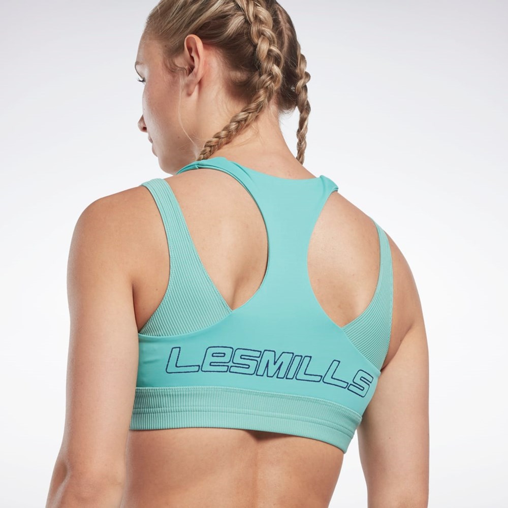 Reebok Les Mills® Rib Cropped Tank Top Semi Classic Teal | CLXAQY-018