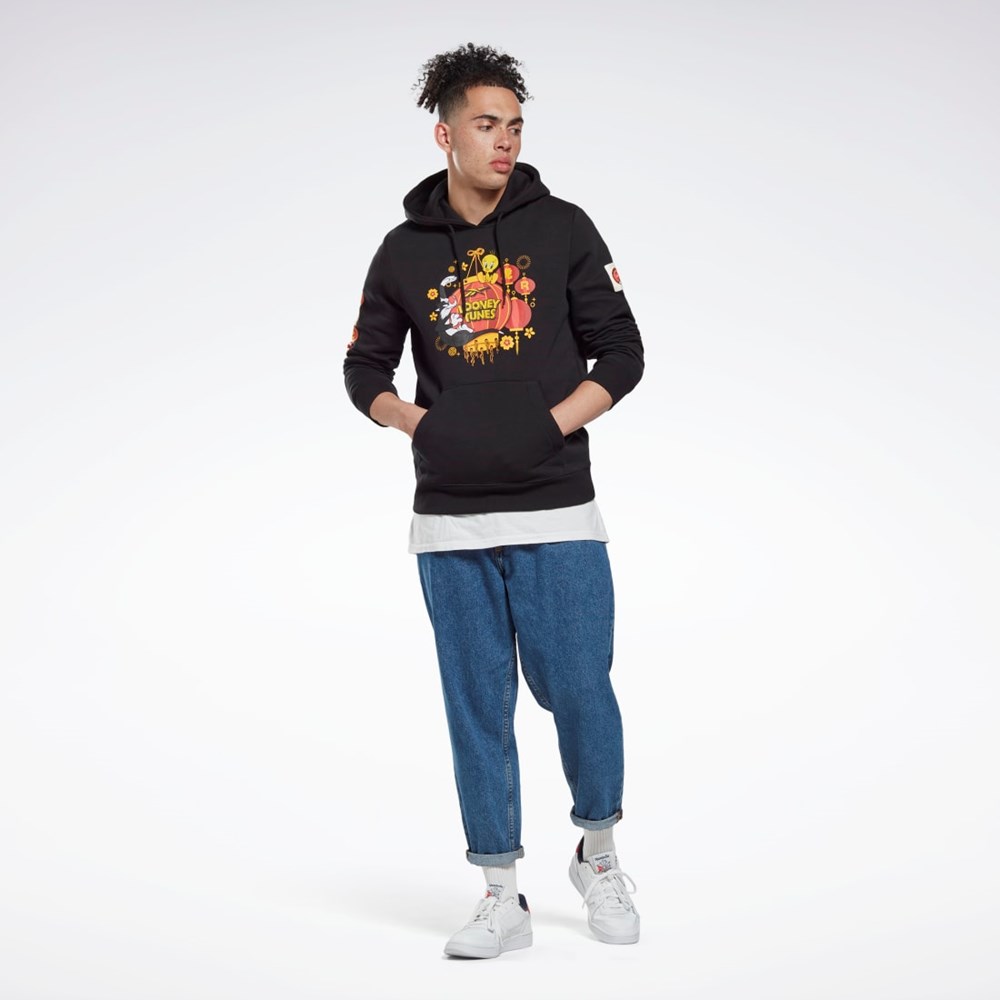 Reebok Looney Tunes Hette Sweatshirt Svarte | YLSZMR-615