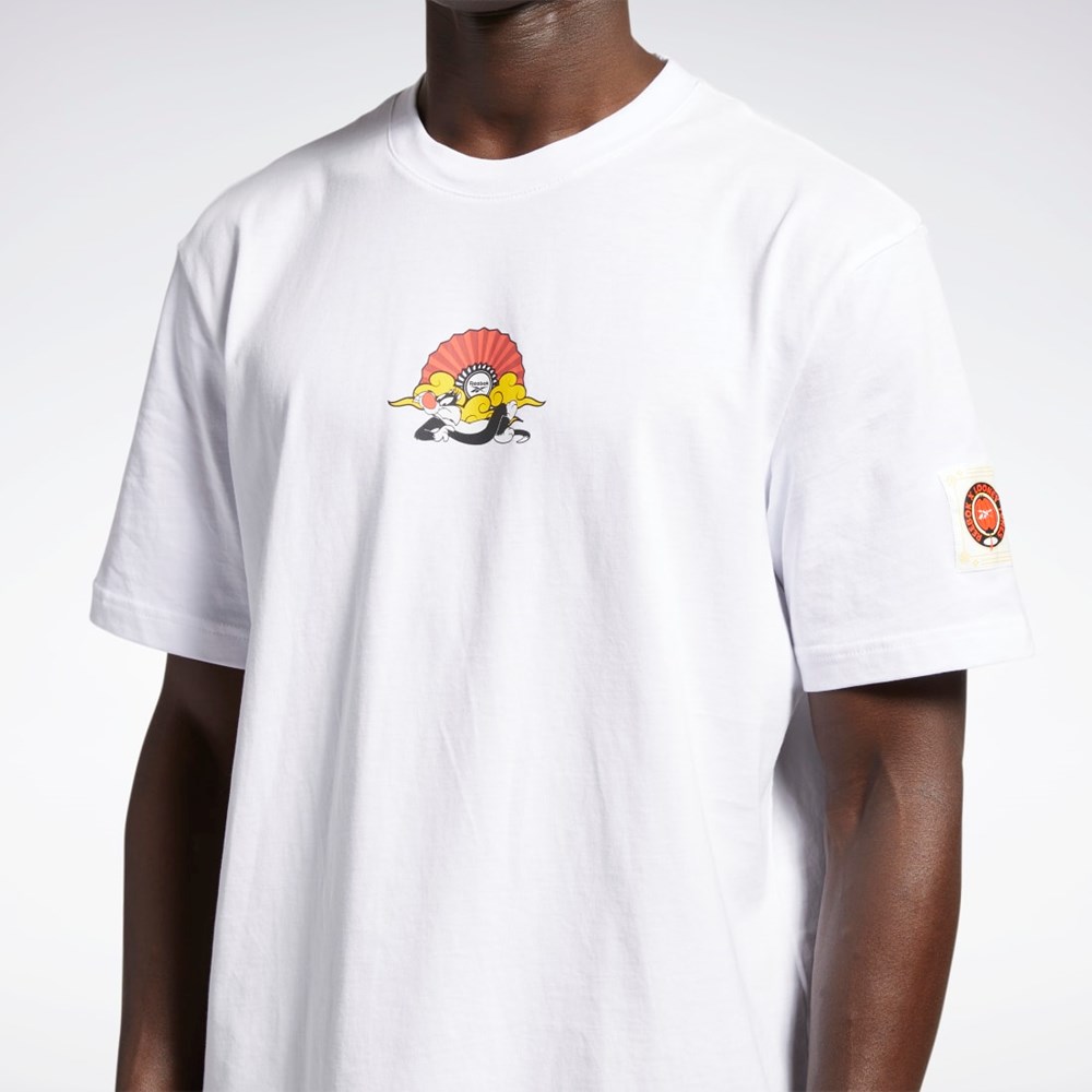 Reebok Looney Tunes T-Shirt Hvite | FPQTGM-018