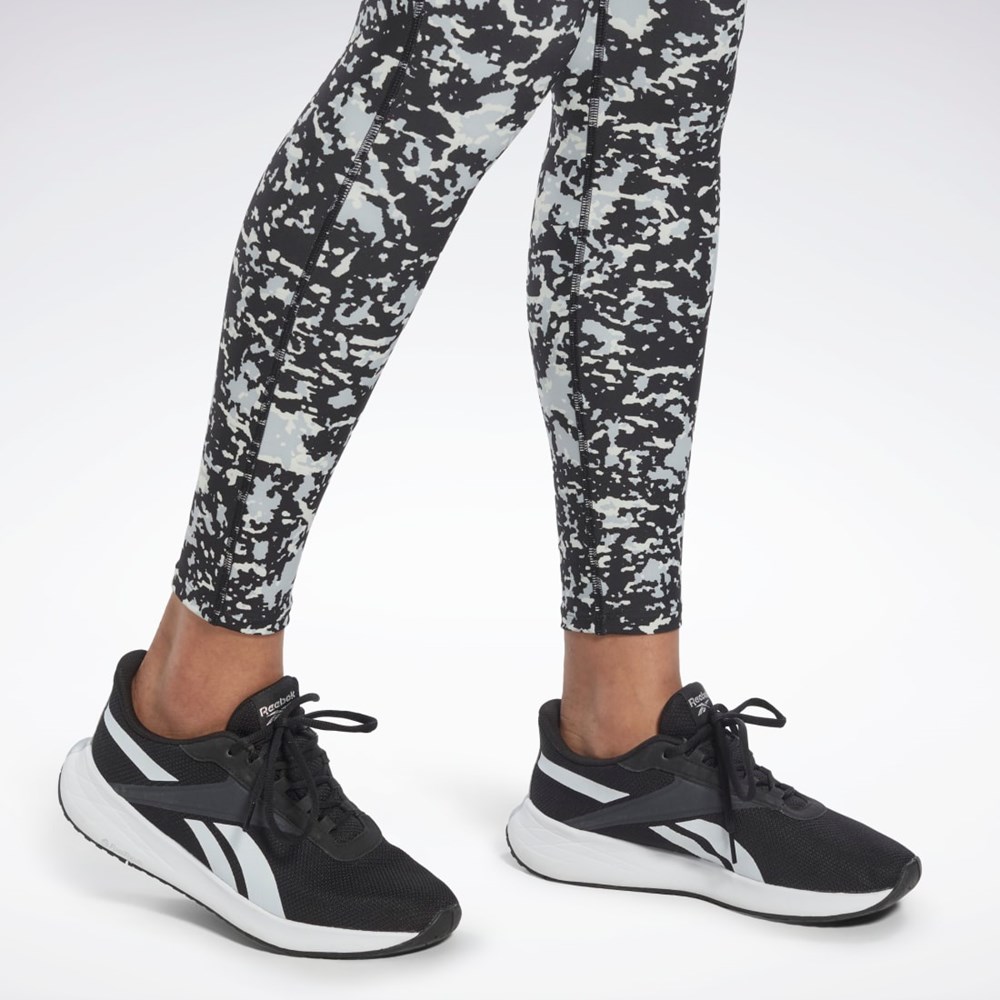 Reebok Lux 2.0 Speckle Modern Safari Leggings Svarte | QHVUWY-620