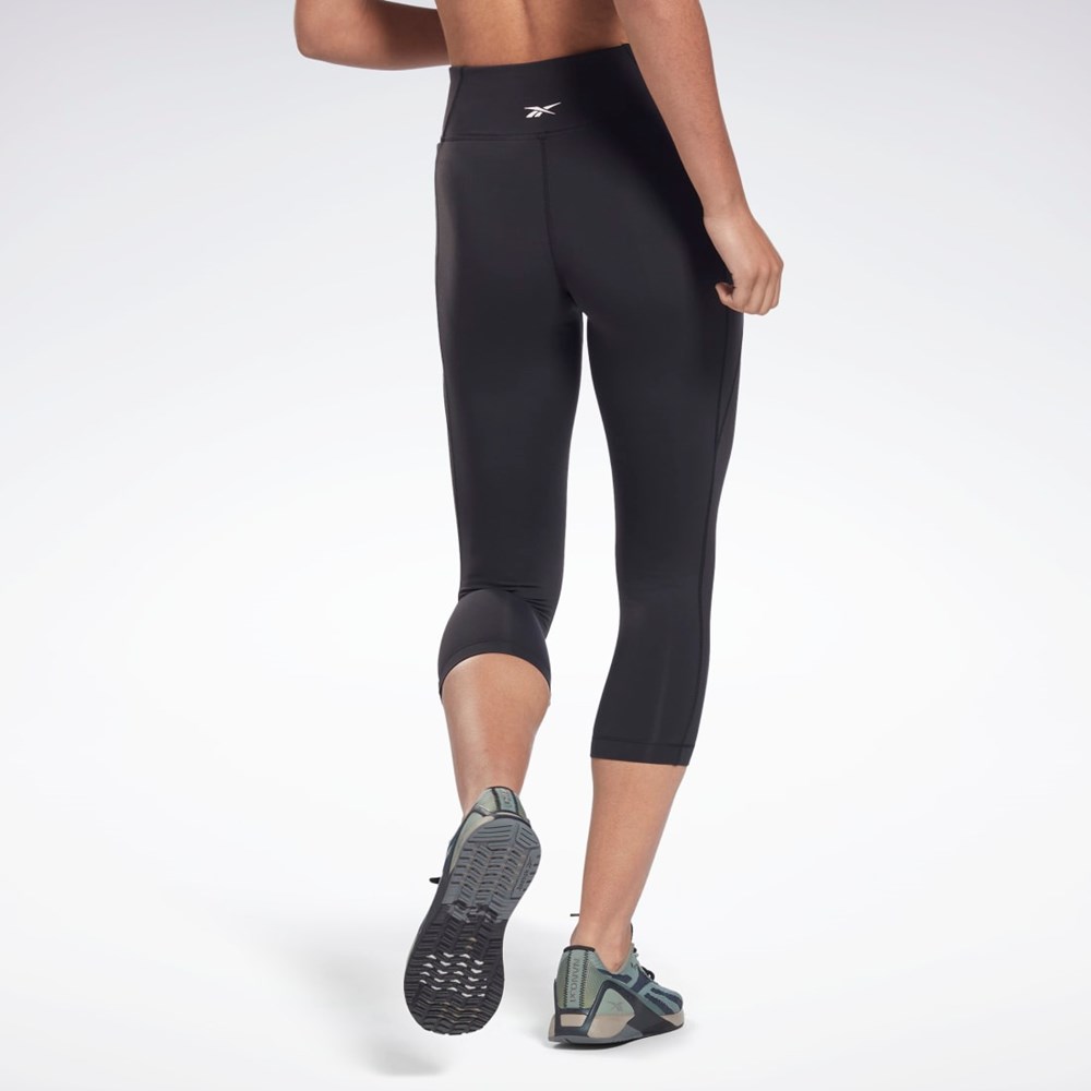 Reebok Lux 3/4 Leggings Svarte | EZWVIA-871