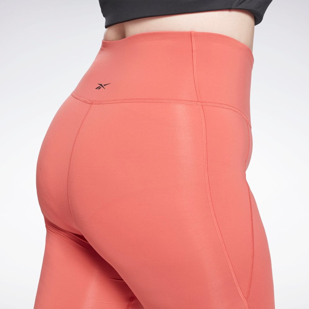 Reebok Lux High-Waisted Tights (Plus Size) Rhodonite | UCKJGN-086