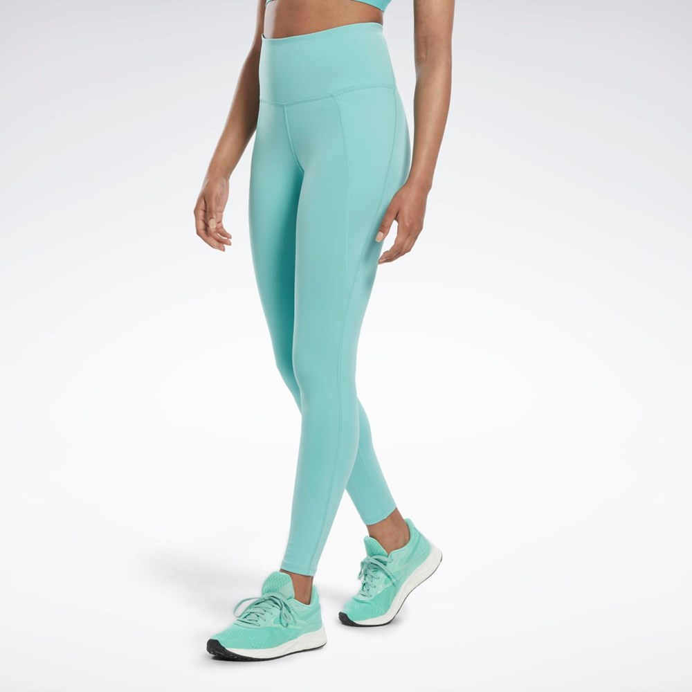 Reebok Lux High-Waisted Tights Semi Classic Teal | GIXJNR-046