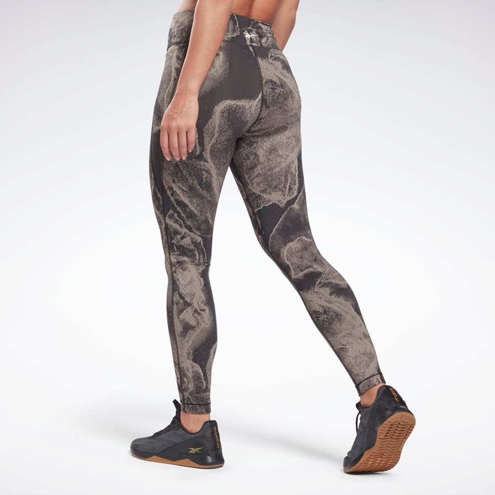 Reebok Lux Jacquard Leggings Svarte | BAGZLX-529