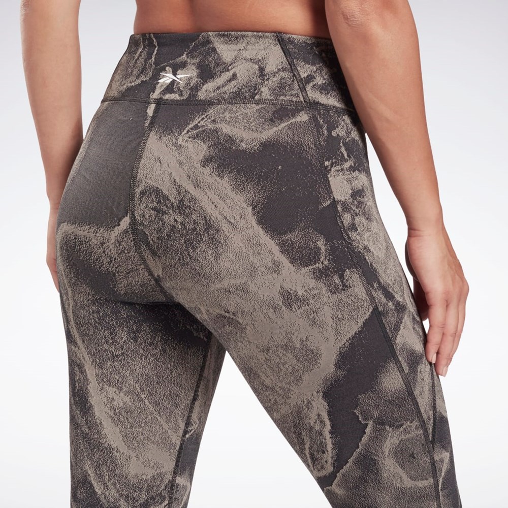 Reebok Lux Jacquard Leggings Svarte | BAGZLX-529