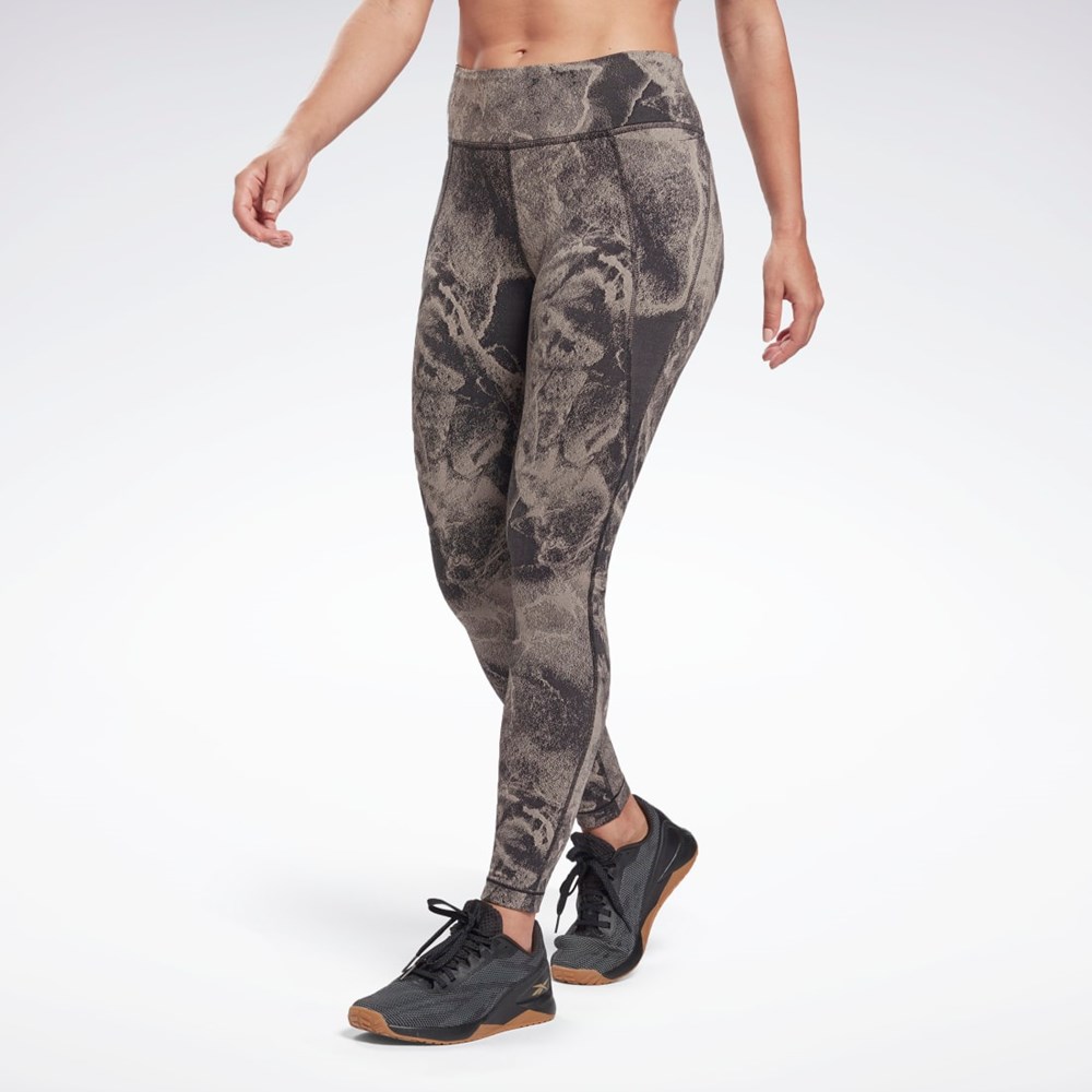 Reebok Lux Jacquard Leggings Svarte | BAGZLX-529