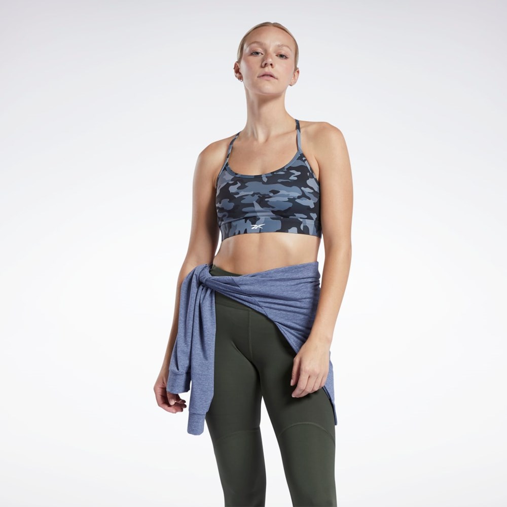 Reebok Lux Mager Reima Camo Print Sports Bra Svarte | VTNEOY-785